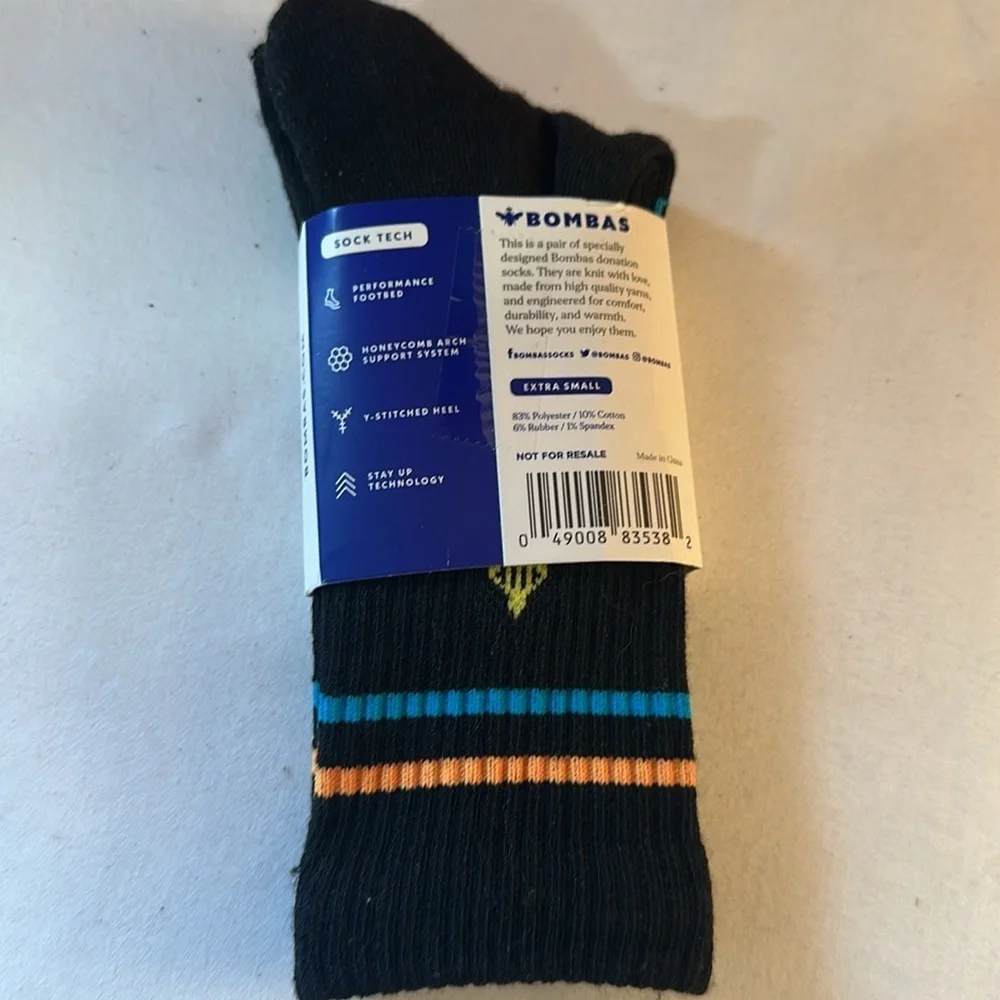 Bombas black socks size XS